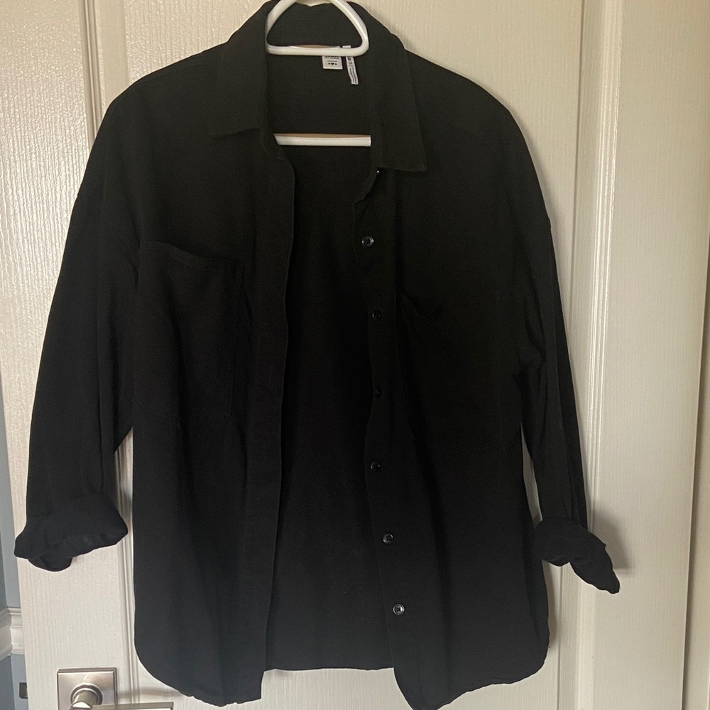 Twik by Simon’s Black Twill Button Down Overshirt